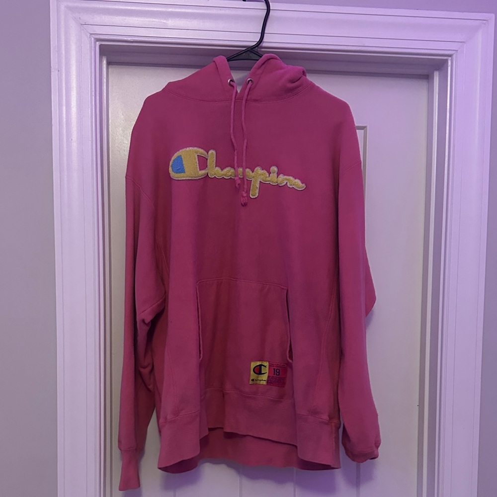 Champion Vibrant Pink Pullover Hoodie